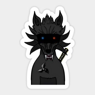 BussyWolves Ninja wolf Sticker